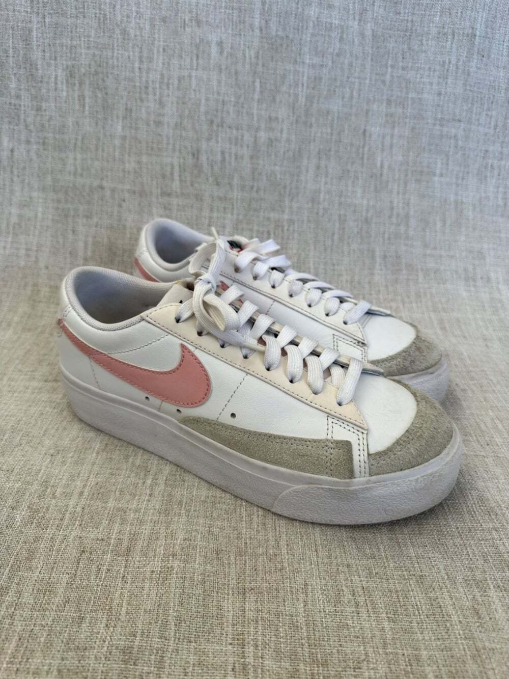 Size 7- Nike Blazer Low Platform 'White Pink Glaze' DJ0292-103 Women's Shoes